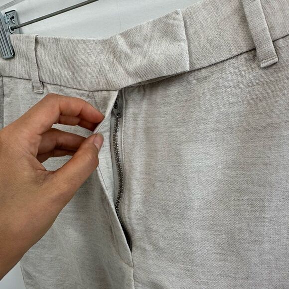 Wilfred Tan Linen Blend High Rise Straight Leg Chino Short Size 4 (tag size 6) - Picture 8 of 8
